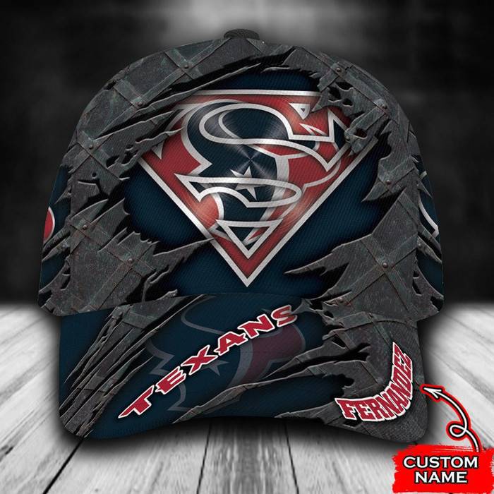 Personalized Houston Texans Superman 3D Classic Baseball Cap CNI800