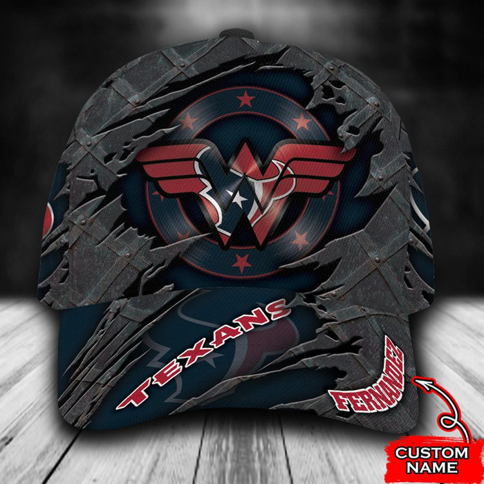 Personalized Houston Texans Wonder Woman 3D Classic Baseball Cap CNI641