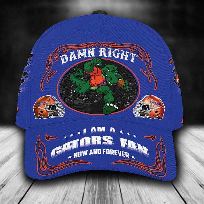 Personalized I Am A Florida Gators Fan Mascot 3D Baseball Cap Blue CNI1114