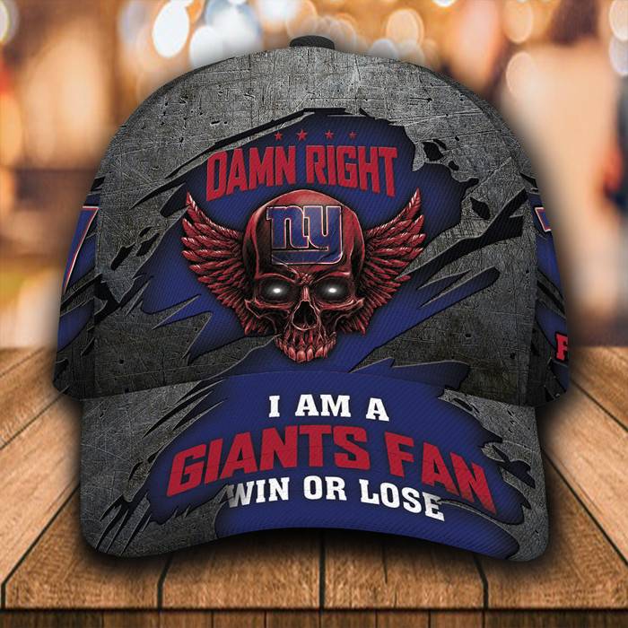 Personalized I Am A New York Giants Fan 3D Baseball Cap Blue CNI1450