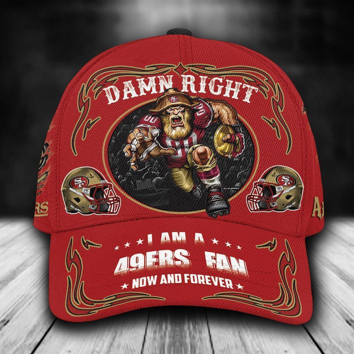 Personalized I Am A San Francisco 49Ers Fan Mascot 3D Baseball Cap Red CNI1720
