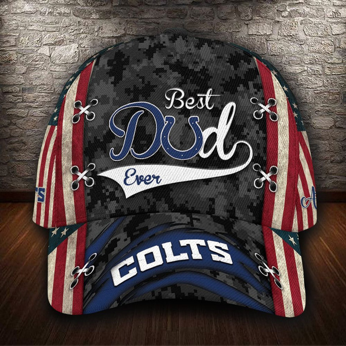 Personalized Indianapolis Colts Best Dad 3D Classic Baseball Cap CNI617