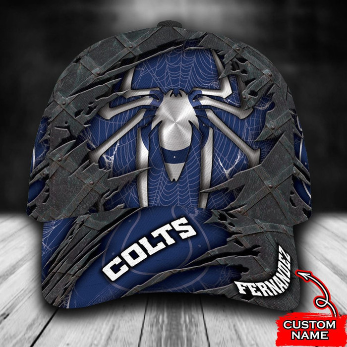 Personalized Indianapolis Colts Spider Man 3D Classic Baseball Cap CNI687