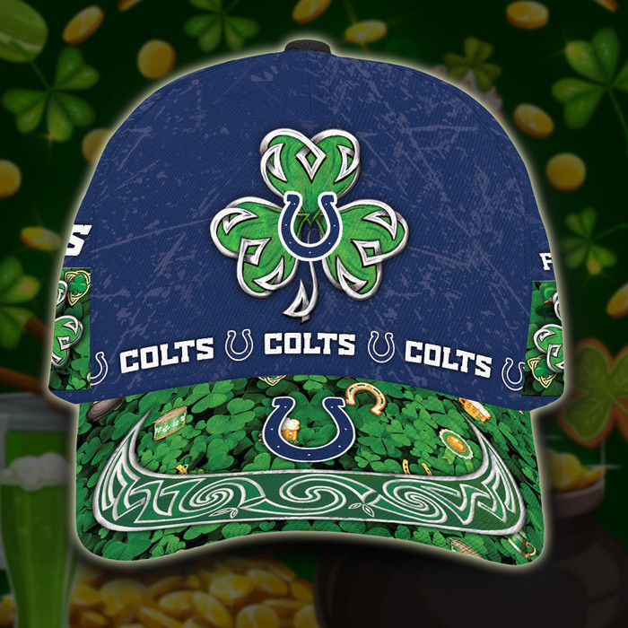 Personalized Indianapolis Colts St Patricks Day 3D Classic Baseball Cap CNI1329