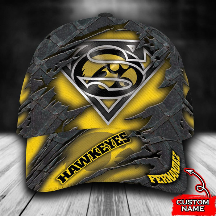 Personalized Iowa Hawkeyes Superman 3D Classic Baseball Cap CNI539