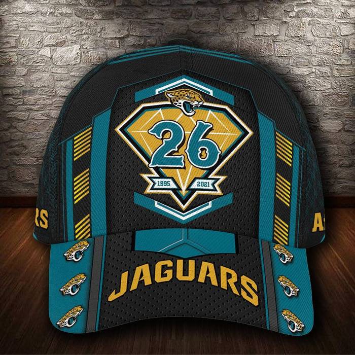 Personalized Jacksonville Jaguars 26 Years Anniversary 3D Classic Baseball Cap CNI802