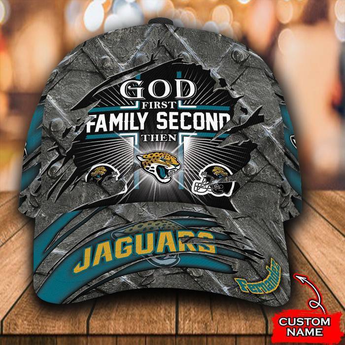 Personalized Jacksonville Jaguars God First Family Second 3D Classic Baseball Cap CNI717