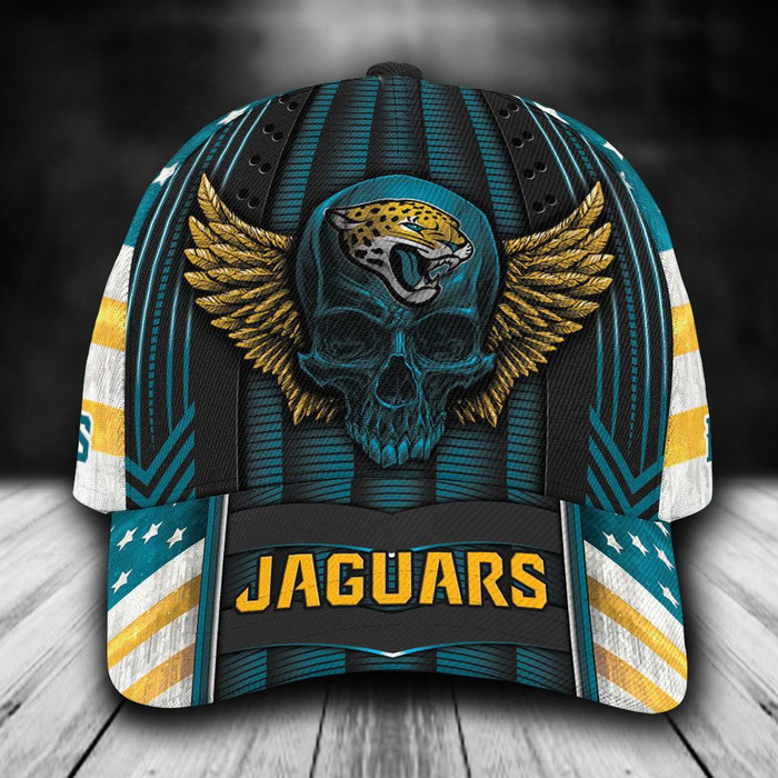 Personalized Jacksonville Jaguars Luxury Skull 3D Classic Baseball Cap CNI1307