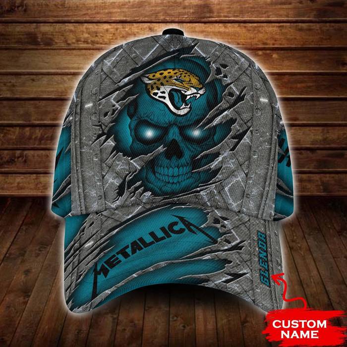 Personalized Jacksonville Jaguars Metallica Band 3D Classic Baseball Cap CNI853