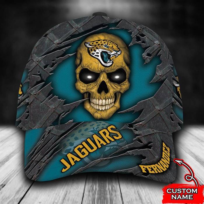Personalized Jacksonville Jaguars Skull 3D Classic Baseball Cap CNI1403