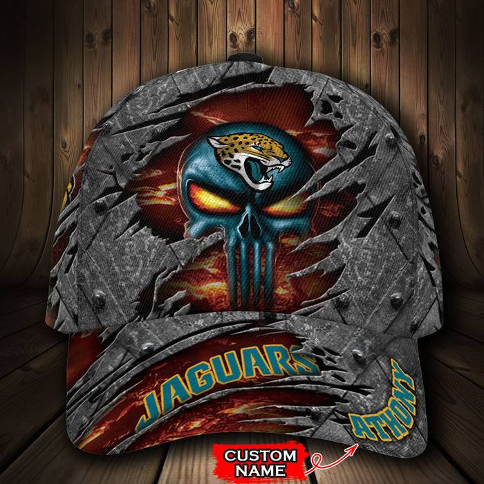 Personalized Jacksonville Jaguars Skull 3D Classic Baseball Cap CNI1822