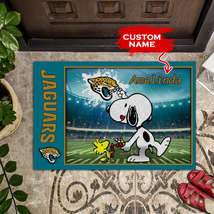 Personalized Jacksonville Jaguars Snoopy 3D Baseball Cap CNI1542