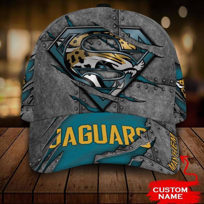 Personalized Jacksonville Jaguars Superman 3D Classic Baseball Cap CNI855