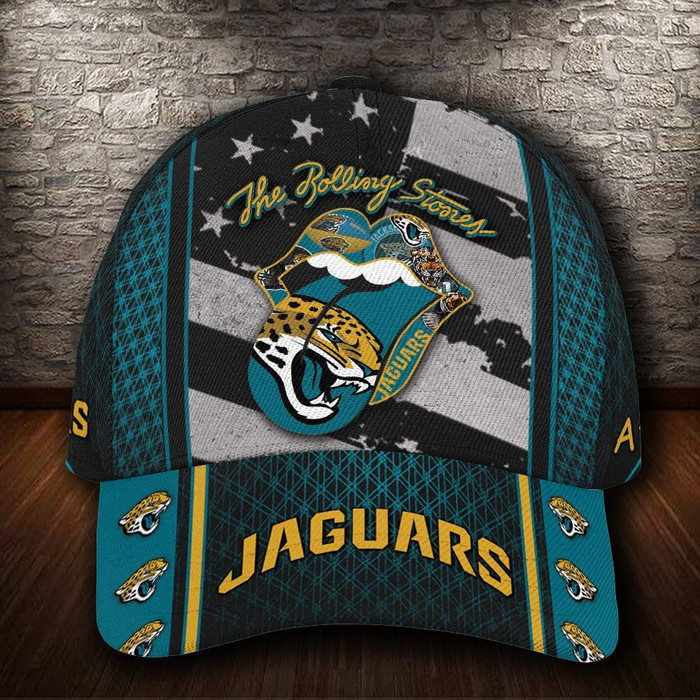 Personalized Jacksonville Jaguars The Rolling Stones 3D Baseball Cap CNI1455