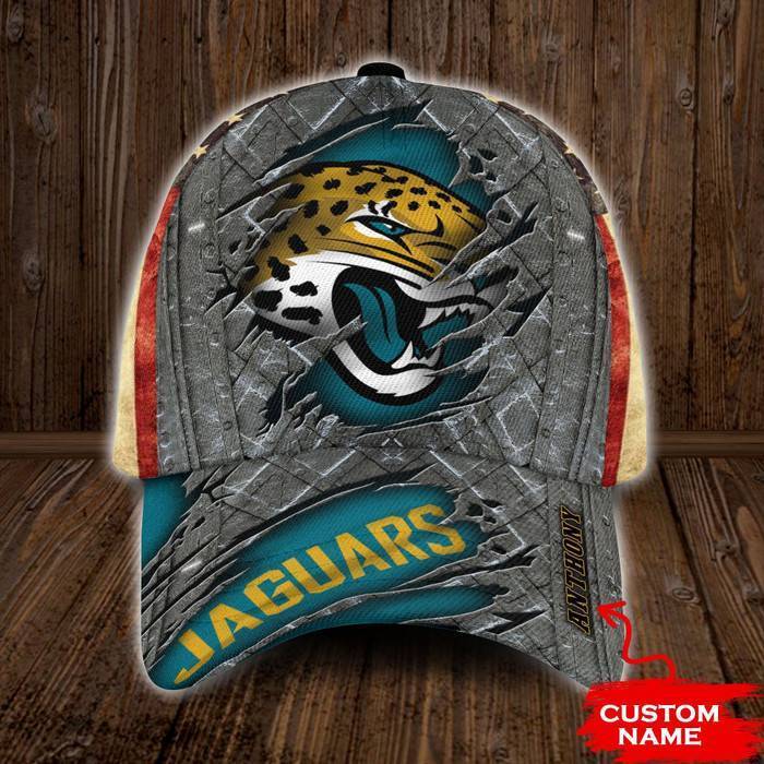 Personalized Jacksonville Jaguars USA Flag 3D Classic Baseball Cap CNI240