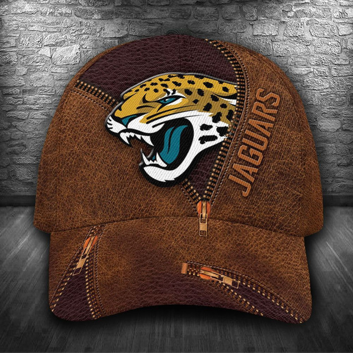 Personalized Jacksonville Jaguars Zip Pattern 3D Baseball Cap Brown CNI1567