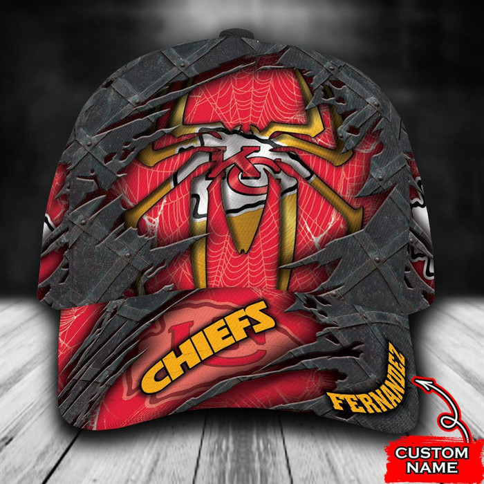 Personalized Kansas City Chiefs Spider Man 3D Classic Baseball Cap CNI883
