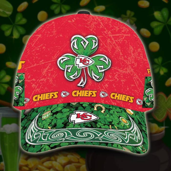 Personalized Kansas City Chiefs St Patricks Day 3D Classic Baseball Cap CNI1370