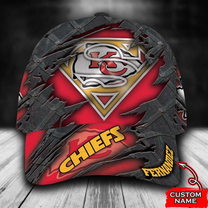 Personalized Kansas City Chiefs Superman 3D Classic Baseball Cap CNI769