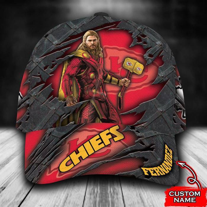 Personalized Kansas City Chiefs Thor 3D Classic Baseball Cap CNI398