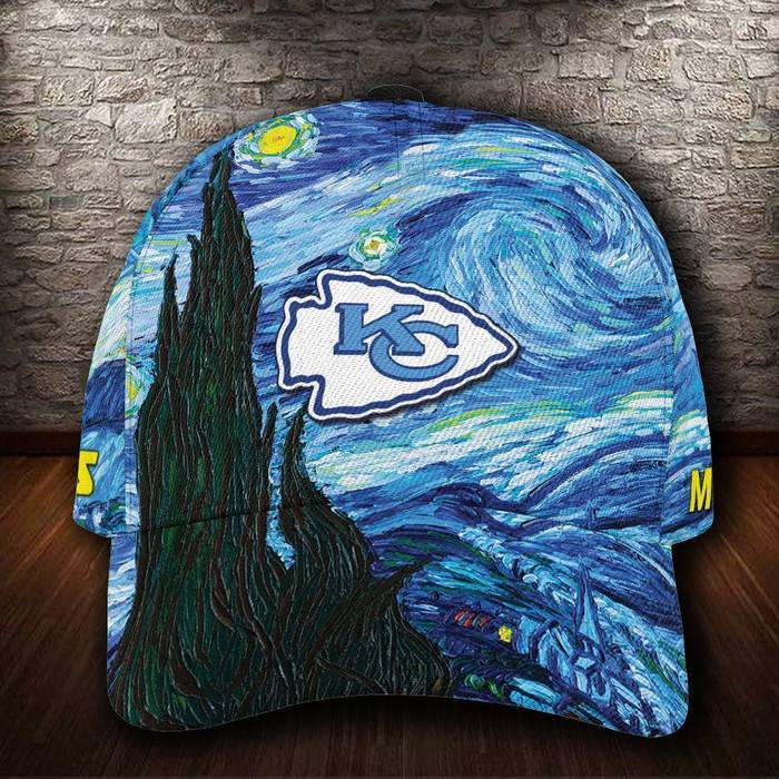 Personalized Kansas City Chiefs Van Gogh 3D Classic Baseball Cap CNI209