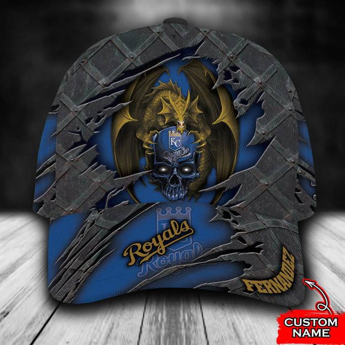 Personalized Kansas City Royals Dragon 3D Classic Baseball Cap CNI419