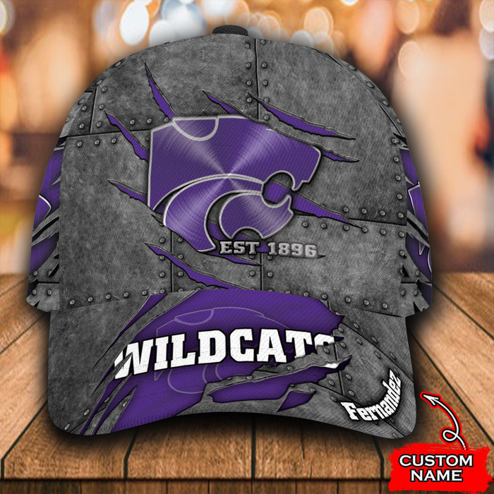 Personalized Kansas State Wildcats 3D Classic Baseball Cap CNI1297