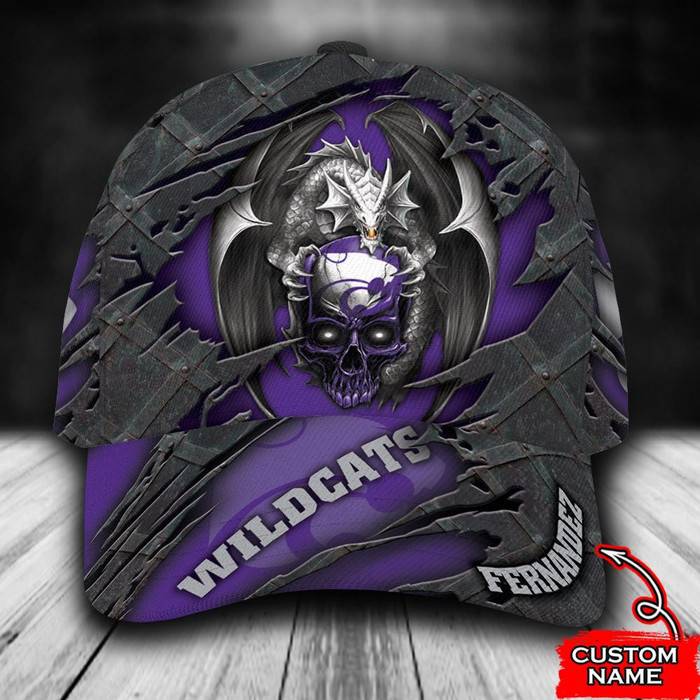 Personalized Kansas State Wildcats Dragon 3D Classic Baseball Cap CNI948