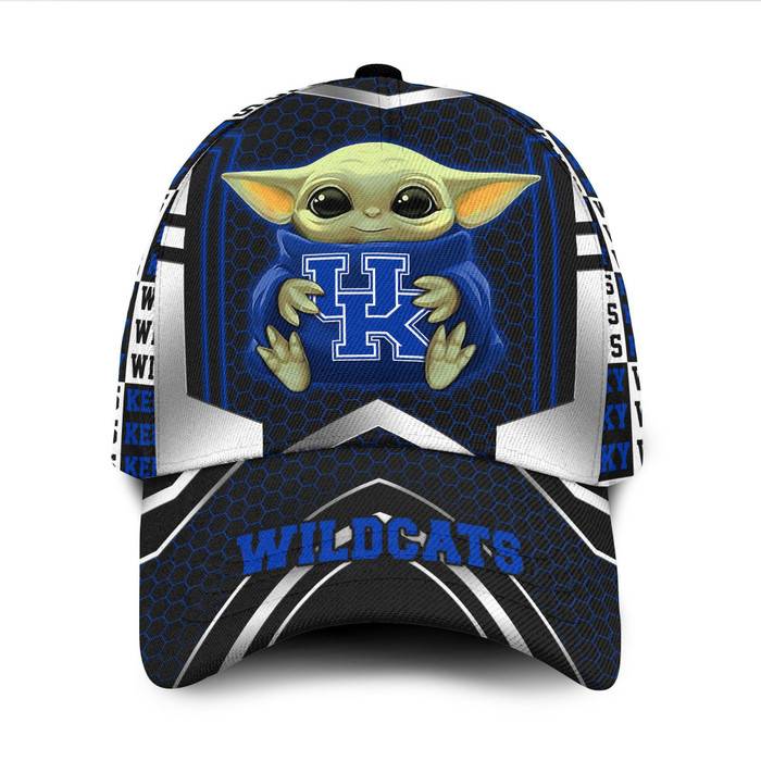 Personalized Kentucky Wildcats Baby Yoda 3D Classic Baseball Cap CNI1309