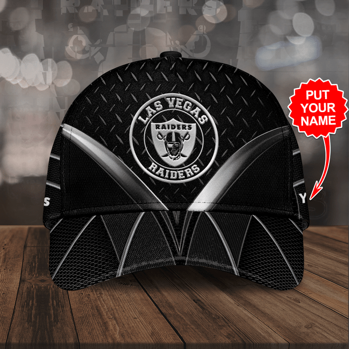 Personalized Las Vegas Raiders 3D Classic Baseball Cap Black CNI2121