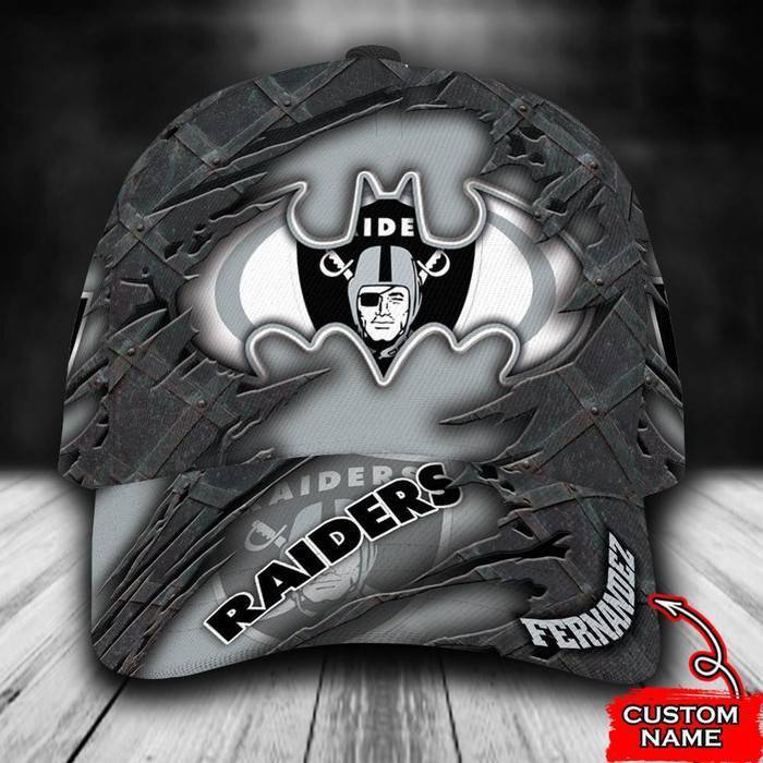 Personalized Las Vegas Raiders Batman Logo 3D Classic Baseball Cap CNI269