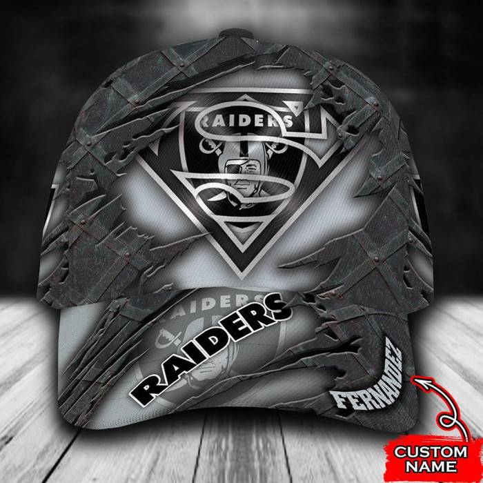 Personalized Las Vegas Raiders Superman Logo 3D Baseball Cap CNI1129