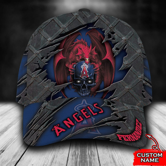 Personalized Los Angeles Angels Dragon 3D Classic Baseball Cap CNI1966