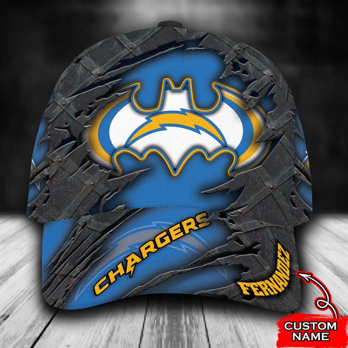 Personalized Los Angeles Chargers Batman Logo 3D Baseball Cap Blue CNI1886