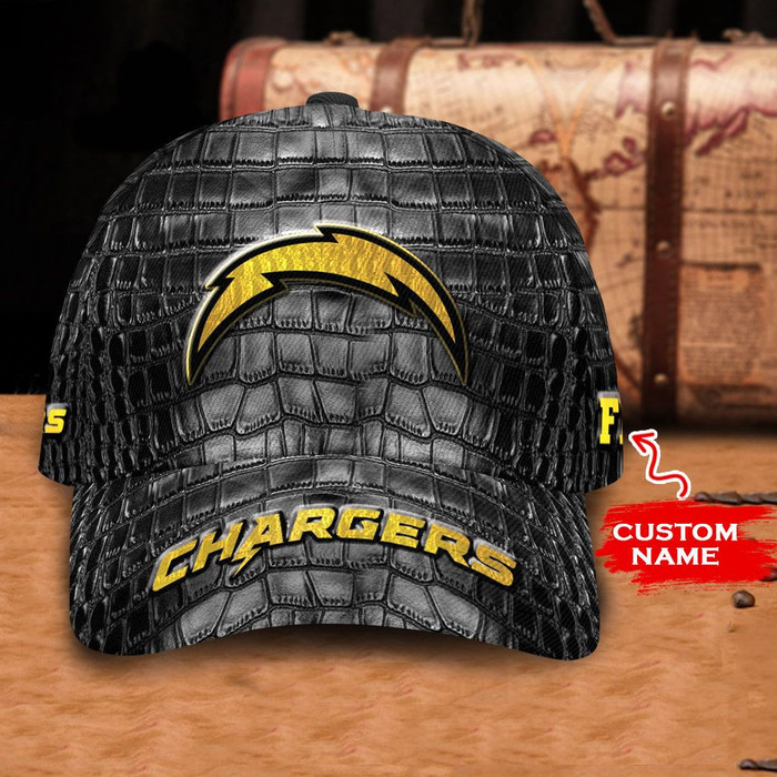 Personalized Los Angeles Chargers Crocodile Skin Pattern 3D Classic Baseball Cap CNI1980