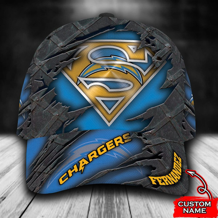 Personalized Los Angeles Chargers Superman 3D Classic Baseball Cap CNI629