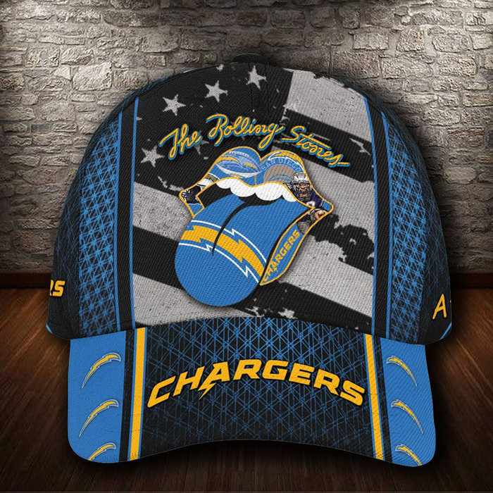 Personalized Los Angeles Chargers The Rolling Stones 3D Baseball Cap CNI1707