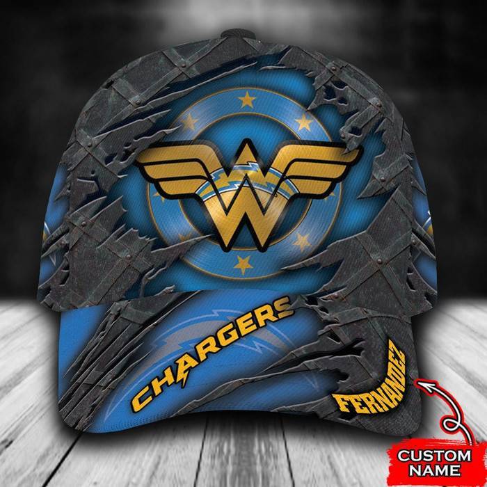 Personalized Los Angeles Chargers Wonder Woman 3D Classic Baseball Cap CNI280