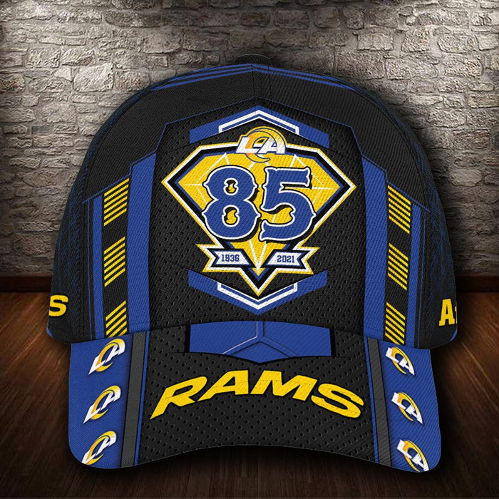 Personalized Los Angeles Rams 85th Anniversary 3D Classic Baseball Cap CNI984