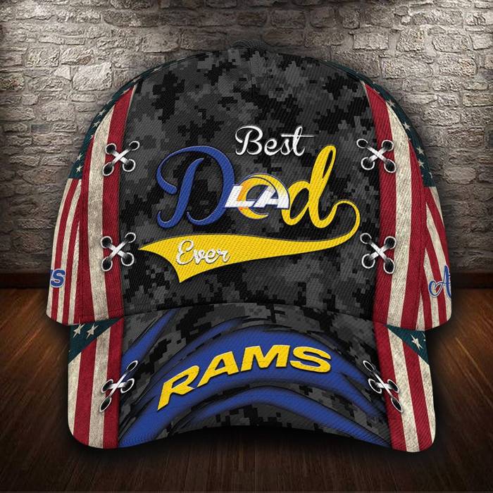 Personalized Los Angeles Rams Best Dad 3D Classic Baseball Cap CNI942
