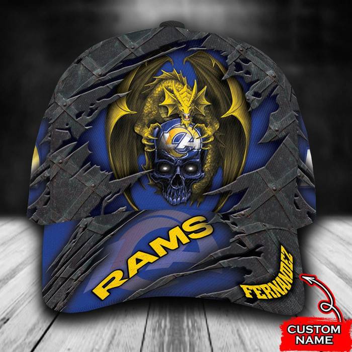 Personalized Los Angeles Rams Dragon 3D Classic Baseball Cap CNI1234