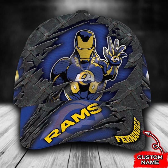 Personalized Los Angeles Rams Iron Man 3D Classic Baseball Cap CNI1818