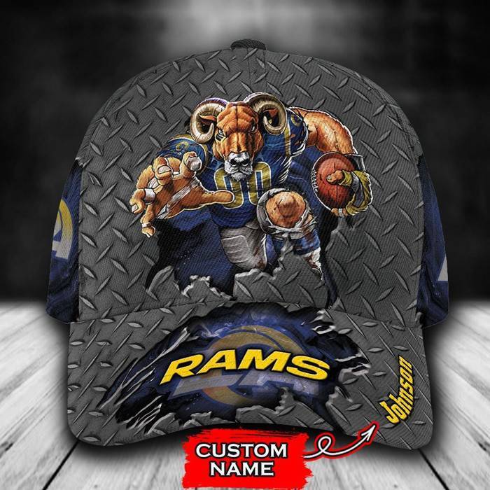 Personalized Los Angeles Rams Mascot 3D Classic Baseball Cap CNI690