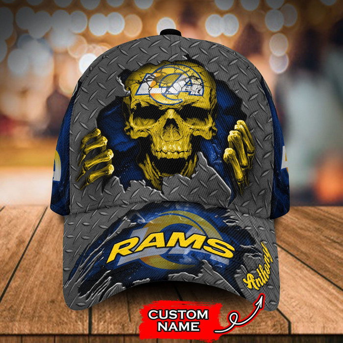 Personalized Los Angeles Rams Skeleton 3D Classic Baseball Cap CNI1204