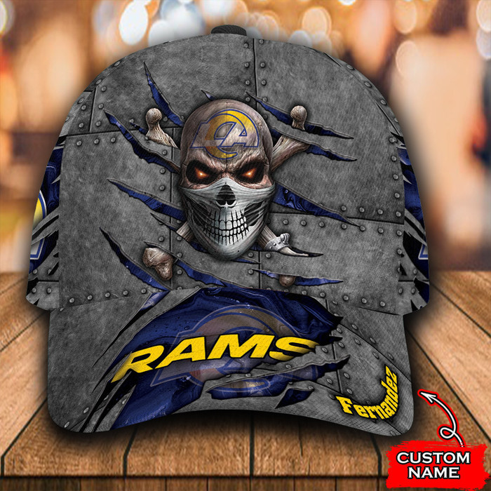 Personalized Los Angeles Rams Skull 3D Classic Baseball Cap CNI1207