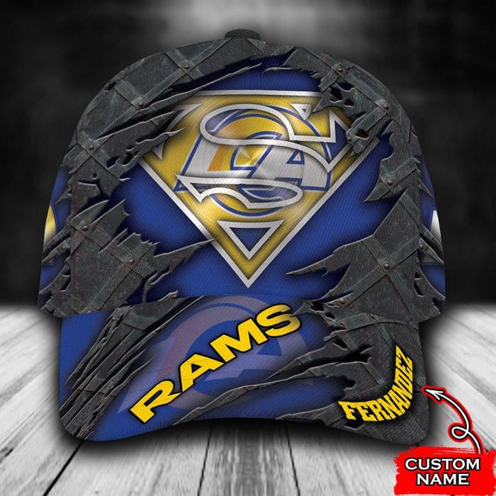 Personalized Los Angeles Rams Superman 3D Classic Baseball Cap CNI1262