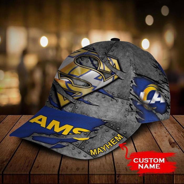 Personalized Los Angeles Rams Superman 3D Classic Baseball Cap CNI1375