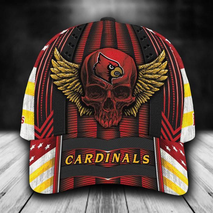Personalized Louisville Cardinals Luxury Skull Wings 3D Classic Baseball Cap CNI977