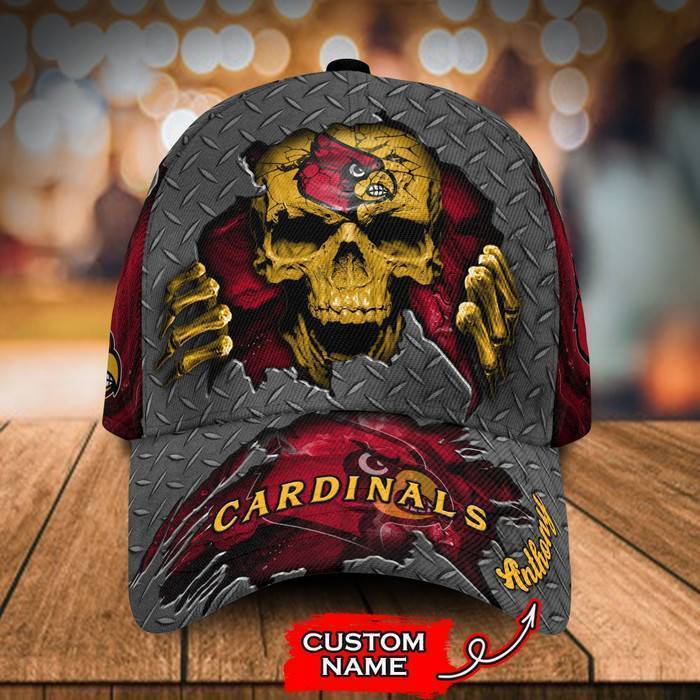 Personalized Louisville Cardinals Skeleton 3D Classic Baseball Cap CNI315