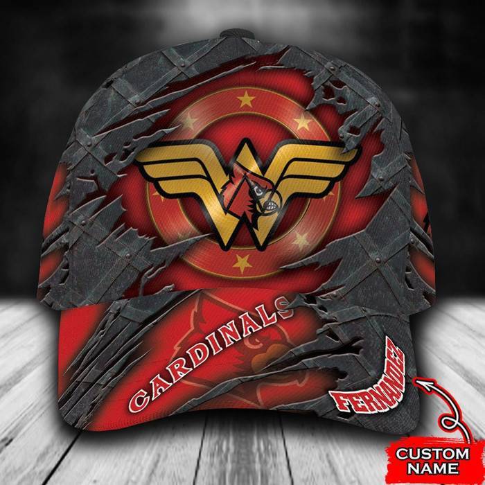 Personalized Louisville Cardinals Wonder Wonman 3D Classic Baseball Cap CNI591